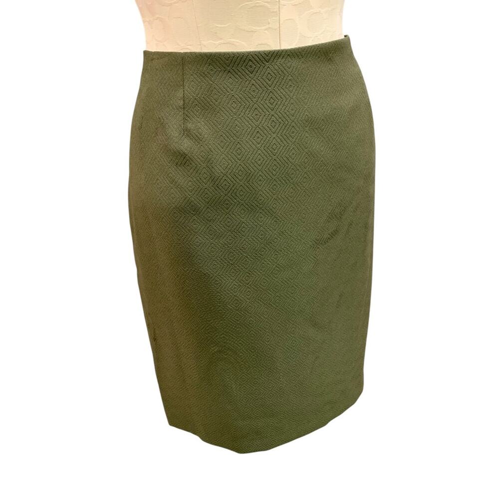 Size 14P Le Suit Petite New Womens Green Skirt Suit Jacket Blazer Olive Green - Picture 7 of 10